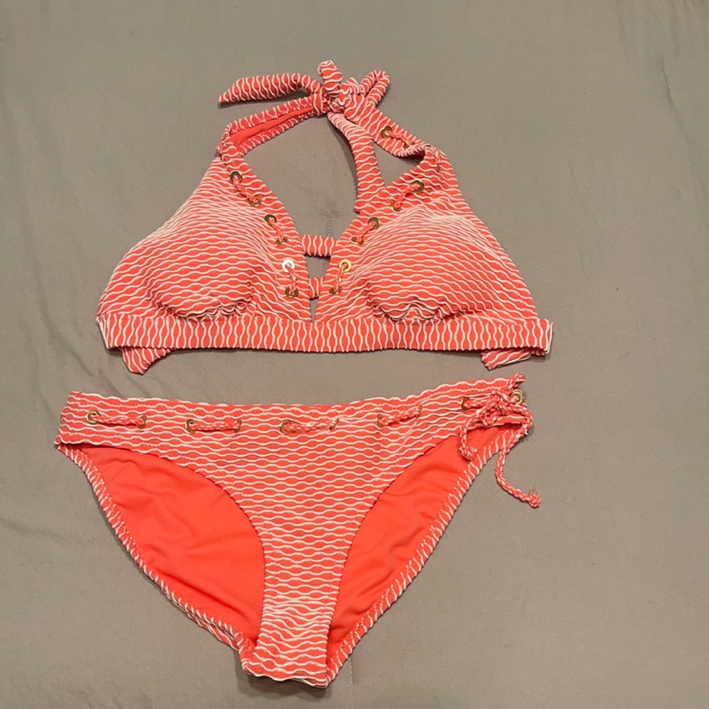 Jessica Simpson orange bikini